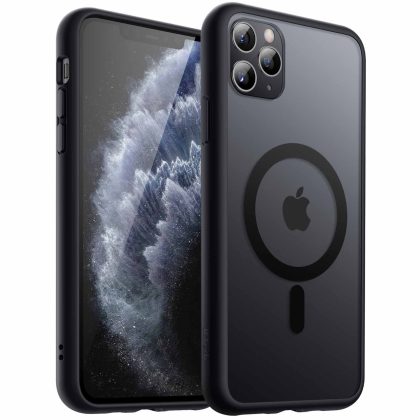 JETech Magnetic Case for iPhone 11 Pro Max 6.5-Inch Compatible with MagSafe, Translucent Matte Back Slim Shockproof Phone Cover