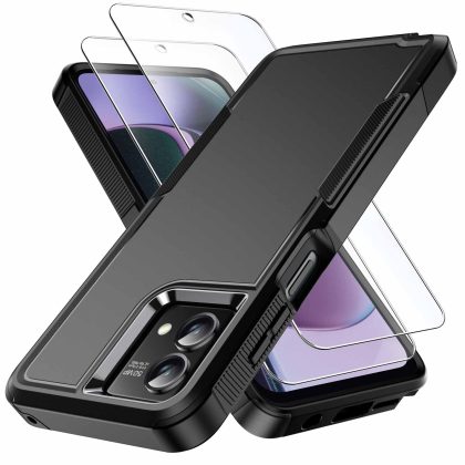 JETech Case for Motorola Moto G Stylus 2023 with 2-Pack Tempered Glass Screen Protector, Heavy Duty Rugged Protective Shockproof Dual Layer Phone Cover