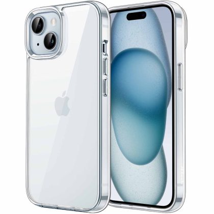 JETech Case for iPhone 15 Plus 6.7-Inch, Non-Yellowing Shockproof Phone Bumper Cover, Anti-Scratch Clear Back