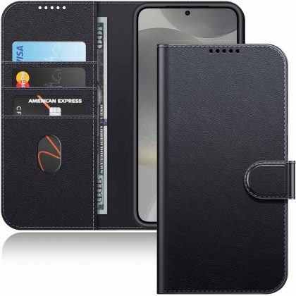 JETech Wallet Case for Samsung Galaxy S24  / S24 Plus 5G, Shockproof PU Leather Magnetic Flip Cover with Card Holder, Stand Feature and Full Camera Protection