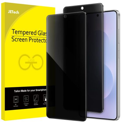 JETech Privacy Screen Protector for Samsung Galaxy S25 Edge, Anti-Spy Tempered Glass Film, Fingerprint ID Compatible, 2-Pack