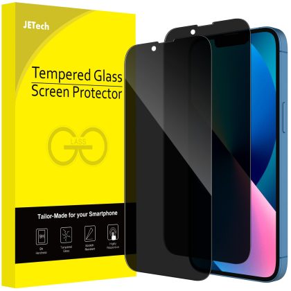 JETech Privacy Full Coverage Screen Protector for iPhone 13 mini 5.4-Inch, Anti-Spy Tempered Glass Film, Edge to Edge Protection Case-Friendly, 2-Pack