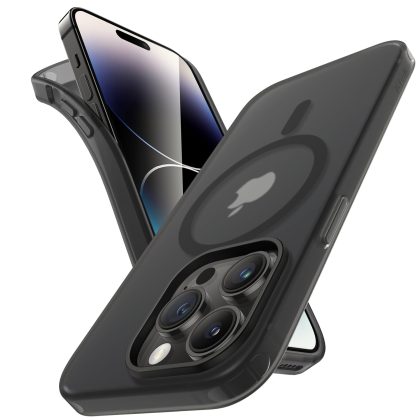 JETech Matte Case for iPhone 14 Pro Max 6.7-Inch Compatible with MagSafe, Non-Yellowing and Anti-Fingerprint, Shockproof Translucent Frosted TPU Soft Phone Cover