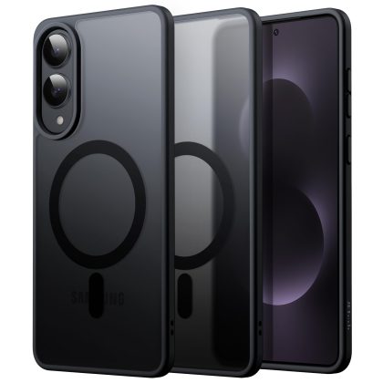 JETech Magnetic Case for Samsung Galaxy S25 Edge, Compatible with MagSafe, Translucent Matte Back Slim Minimalist Shockproof Phone Cover