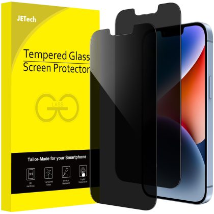 JETech Privacy Screen Protector for iPhone 14 Plus 6.7-Inch, Anti Spy Tempered Glass Film, 2-Pack