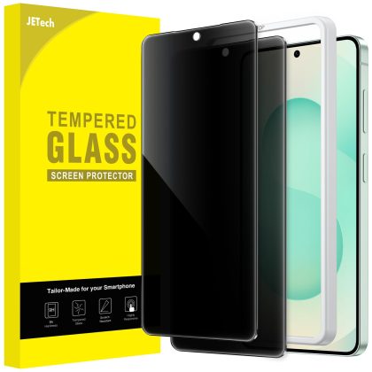 JETech Privacy Screen Protector for Samsung Galaxy S26 Plus, Anti-Spy Tempered Glass Film with Easy Installation Tool, Fingerprint ID Compatible, 2-Pack
