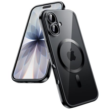 JETech Magnetic Case for iPhone 17 6.3-Inch, Full Camera Lens Protection, Compatible with MagSafe, Soft Electroplated TPU Frame with Hard Clear PC Back, Shockproof Phone Cover
