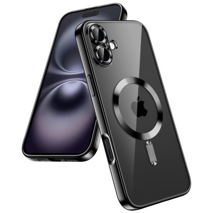 JETech Soft Clear Case for iPhone 16 6.1-Inch, Camera Lens Full Protection, Compatible with MagSafe Wireless Charging, Shockproof Electroplated TPU Phone Cover