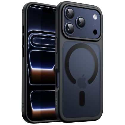 JETech Magnetic Case for iPhone 17 Pro Max 6.9-Inch Compatible with MagSafe, Translucent Matte Back Slim Minimalist Shockproof Phone Cover