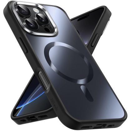 JETech Magnetic Case for iPhone 16 Pro Max 6.9-Inch Compatible with MagSafe, Luxury Metallic Luster Matte Back Slim Shockproof Electroplated Phone Cover