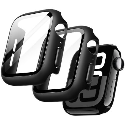 JETech Case with Screen Protector for Apple Watch Series 11/10 46mm, Overall Protective Cover, Built-in Tempered Glass Film High Sensitivity, 2 Pack