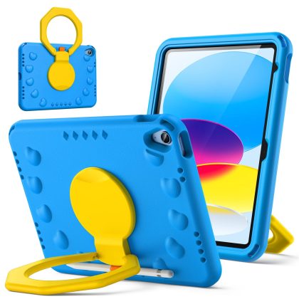 JETech Kids Case for iPad (A16) 11th/10th Generation (2025/2022) with 360 Degree Rotating Handle Stand, Shockproof Lightweight Tablet Cover with Pencil Holder