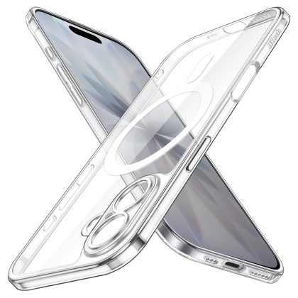 JETech Magnetic Slim Case for iPhone 17 6.3-Inch Compatible with MagSafe, Camera Lens Full Protection, Ultra-Thin Lightweight Clear Minimalist Protective Phone Cover