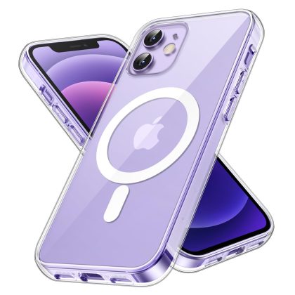 JETech Magnetic Case for iPhone 12 Mini 5.4-Inch Compatible with MagSafe Wireless Charging, Shockproof Phone Bumper Cover, Anti-Scratch Clear Back