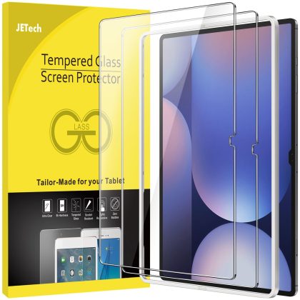 JETech Screen Protector for Samsung Galaxy Tab S9 Ultra 14.6-Inch with Easy Installation Frame, Tempered Glass Film, HD Clear, 2-Pack