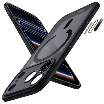 JETech Magnetic Case for iPhone 17 Pro Max 6.9-Inch Compatible with MagSafe, Shockproof Slim Phone Cover with Built-in Camera Control Button, Matte Translucent Back