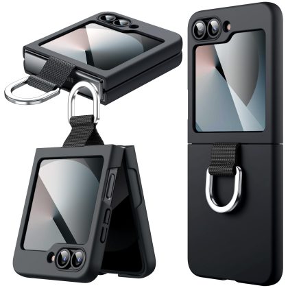 JETech Case for Galaxy Z Flip 7 FE 2025 / Z Flip 6 2024 with Ring, Hard PC Slim Shockproof Anti-Scratch Protective Phone Cover