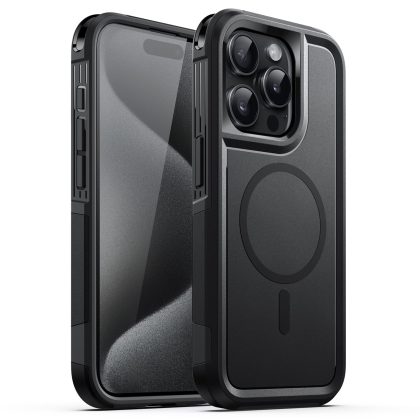 JETech Case for iPhone 15 Pro Max 6.7-Inch Compatible with MagSafe, Heavy Duty Dual-Layer Rugged Protection, Shockproof Protective Tough Phone Magnetic Cover