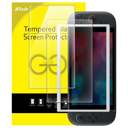 JETech Matte Screen Protector for Nintendo Switch 2 2025, Anti-Glare 9H Tempered Glass Film with Easy Installation Tool, Anti-Fingerprint Smooth Touch, 2-Pack