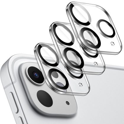 JETech Camera Lens Protector for iPad Pro 11-Inch M5/M4 and iPad Pro 13-Inch M5/M4, 9H Anti-Scratch HD Clear Tempered Glass, Full Coverage, Easy Installation, 3-Pack