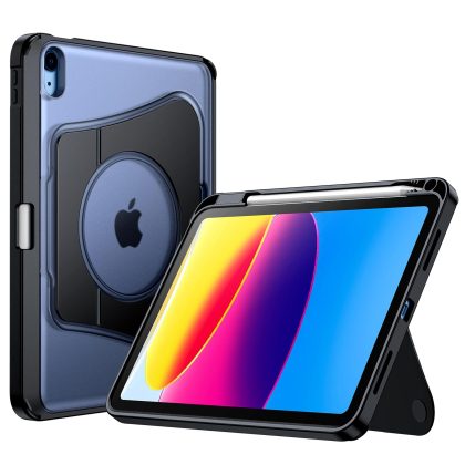 JETech Kickstand Case for iPad (A16) 11th/10th Generation (2025/2022) with Pencil Holder, Slim Shockproof Cover, Frosted Translucent Back, Sturdy Adjustable Multi-Angle Stand