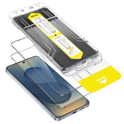 JETech Screen Protector for Samsung Galaxy S26, 10-Second Easy Installation Kit with One-Step Alignment Tray, 9H Tempered Glass Film, Fingerprint ID Compatible, HD Clear, 2-Pack