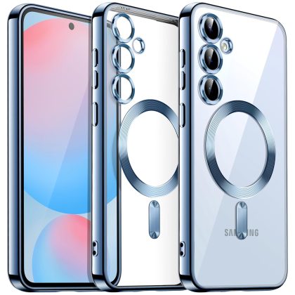 JETech Soft Clear Case for Samsung Galaxy S24 FE, Camera Lens Full Protection, Compatible with MagSafe Wireless Charging, Shockproof Electroplated TPU Phone Cover